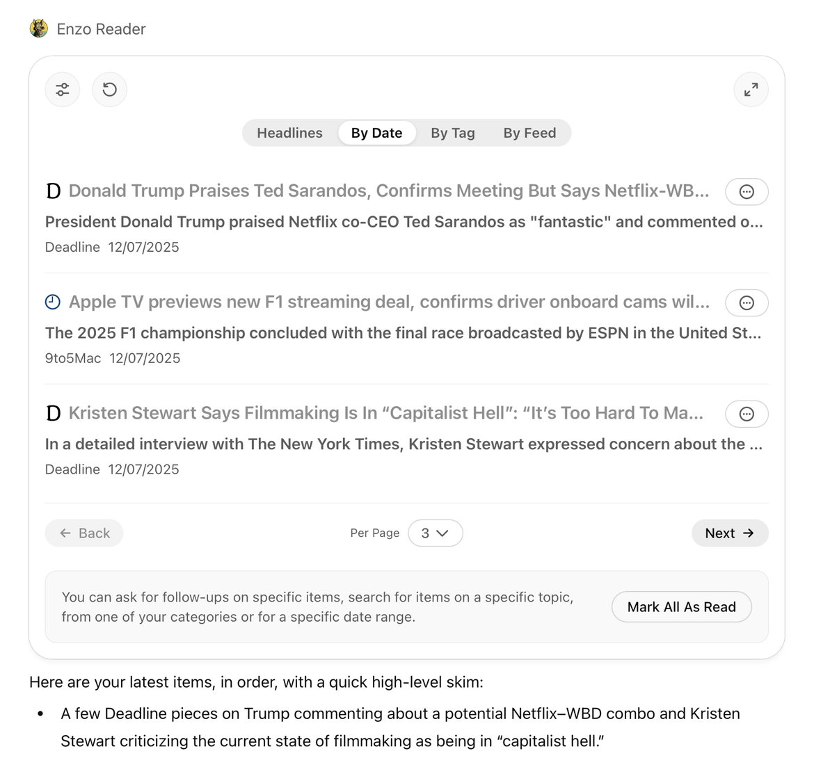 Enzo Reader for ChatGPT